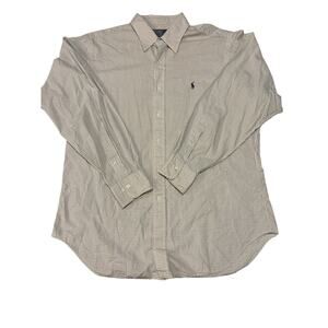 Polo Ralph Lauren Andrew fit button-down shirt yellow blue check Size 16.5 34/35